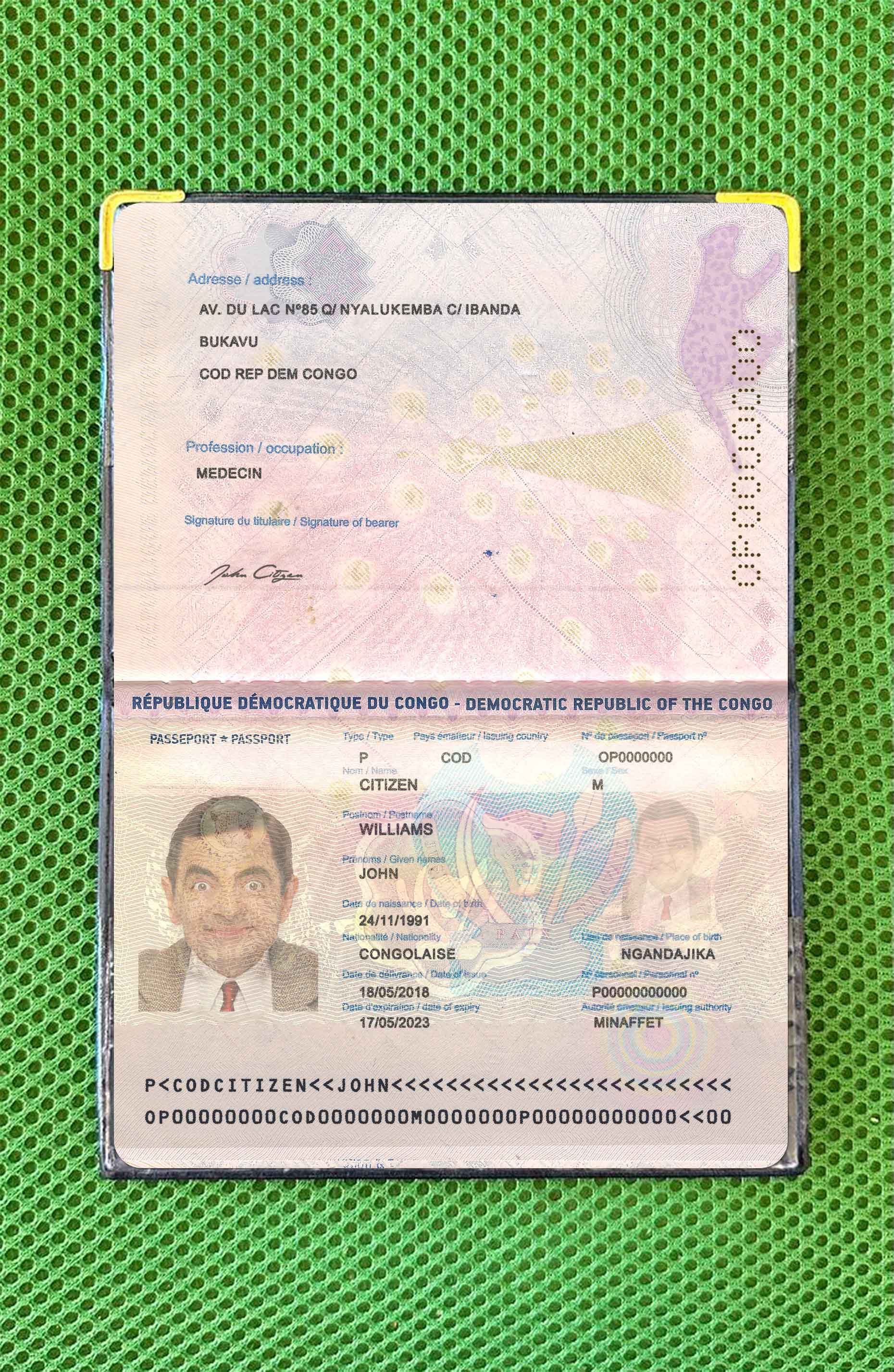 Congo pass (2015 present) photo look PSD template